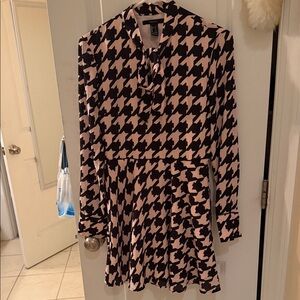 Forever 21 Black and Pink Houndstooth Dress